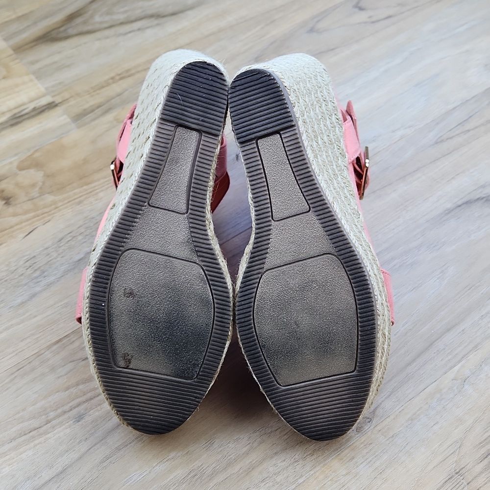🔸️Madden Coral Vail Buckle Strap Espadrille Wedge Heels Size 8.5 - Picture 10 of 12